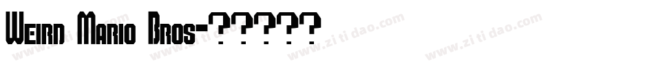 Weird Mario Bros字体转换